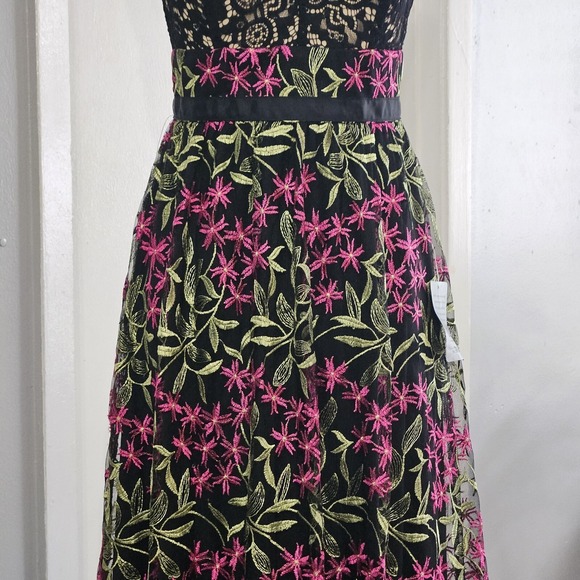 Lulus Divine Delight Floral Embroidered Maxi Dress In Black Multi Size Small - Picture 6 of 11